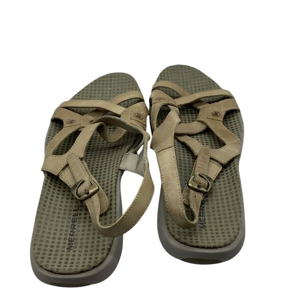 Merrell Agave Tan Leather Strappy Slingback Sandals Women Size 10 - Picture 6 of 10